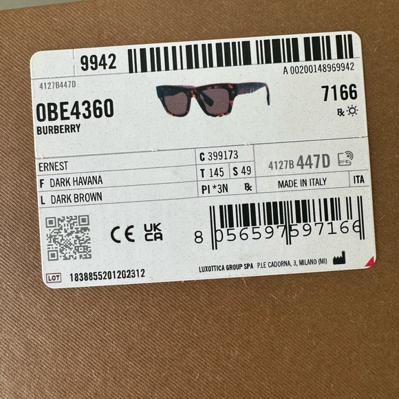 LOW START!!! BURBERRY BE4360 ERNEST sunglasses - Picture 11 of 12